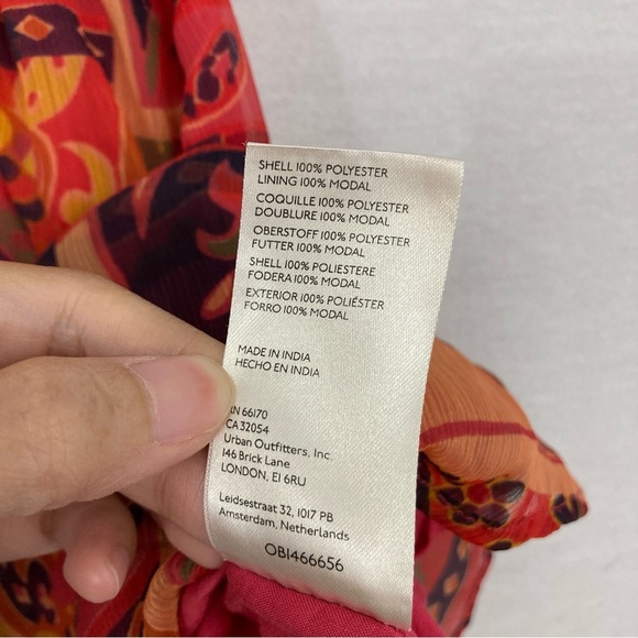 Free People Strawberry Meadow Combo Soft Flowy Boho Festival Top Medium - Picture 8 of 11